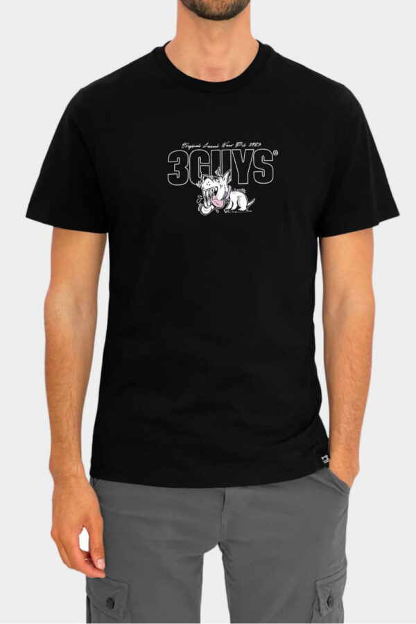 3guys-t-shirt-angry-dog-4787-black