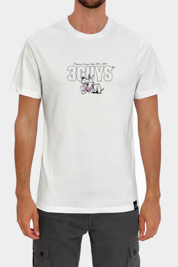 3guys-t-shirt-angry-dog-4787-white