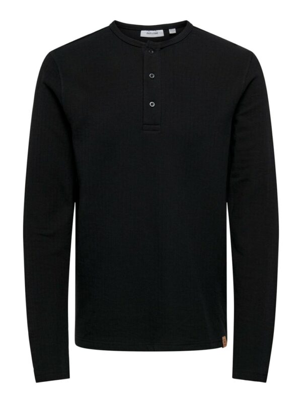 only-and-sons-ανδρικό-henley-ls-shirt-22030878-black