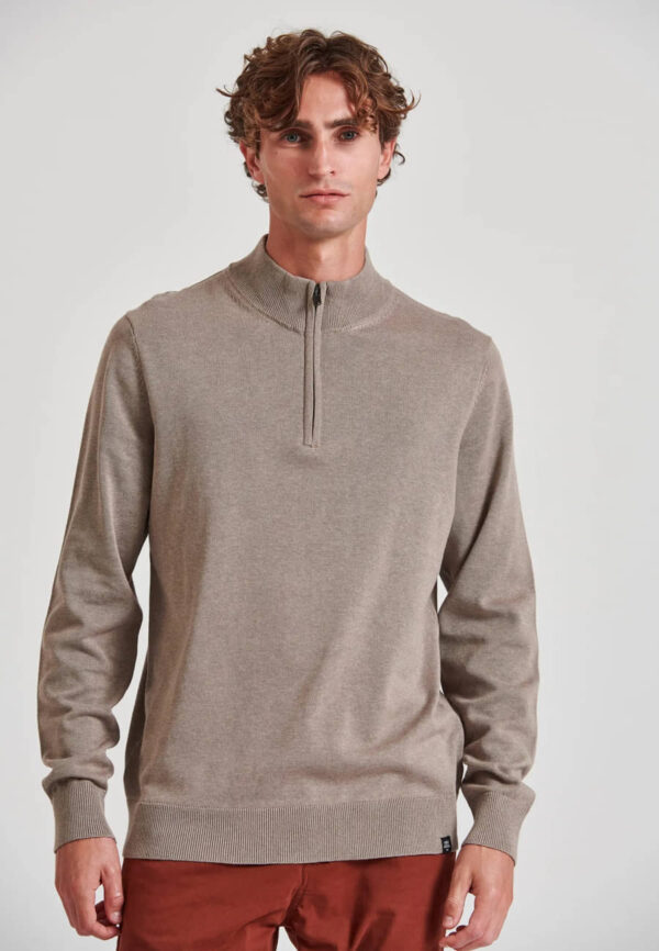 funky-buddha-half-zip-πουλόβερ-fbm010-003-09-cigar-mel_1