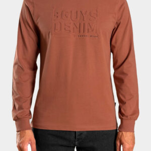 3guys-μακρυμάνικο-t-shirt-tiberius-5231-rust-brown (1)